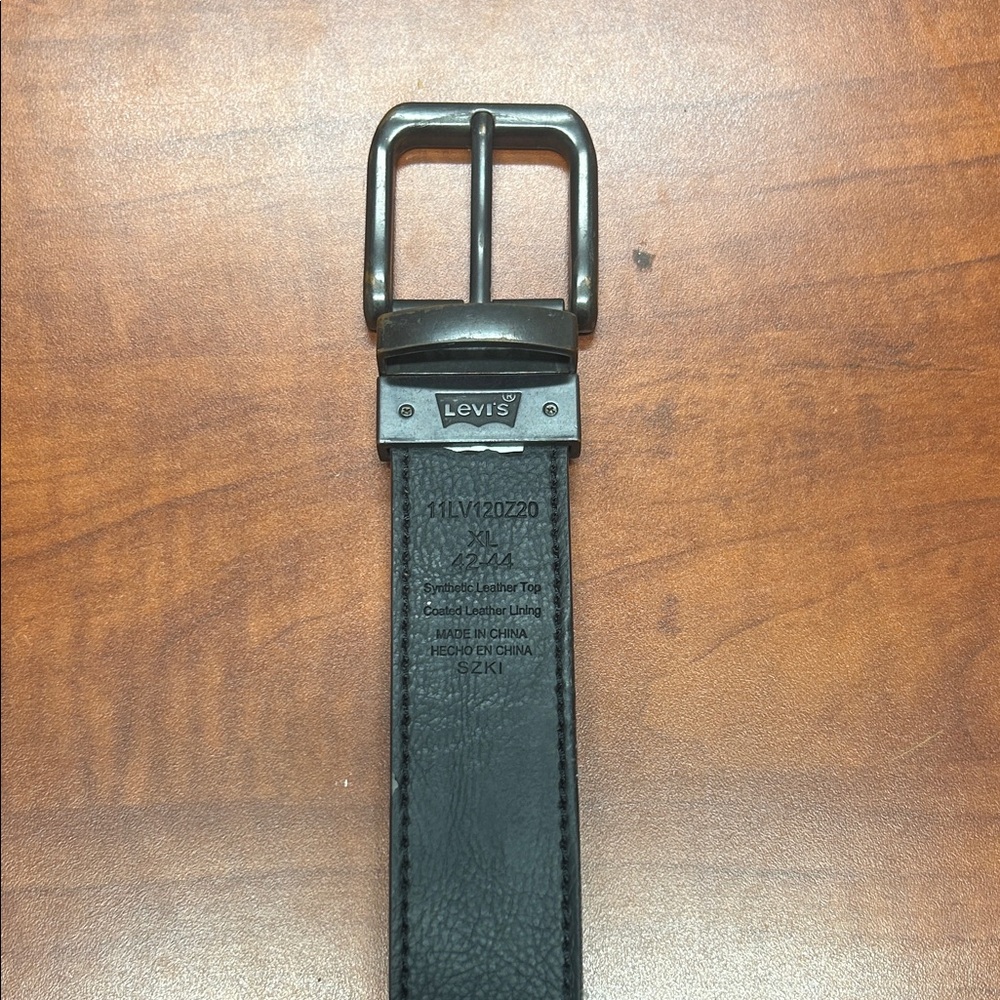 Levi's Reversible Black/Brown Belt with Silver Buckle